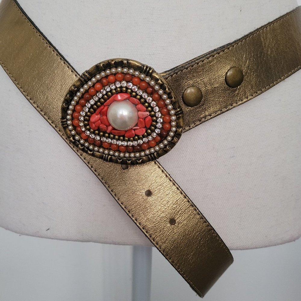 BELT women's with real stone buckle